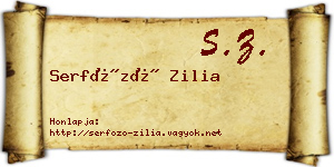 Serfőző Zilia névjegykártya